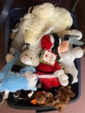 large tote of plush stuffed toys