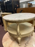 round marble top lamp table 27 inch diameter 22 inches tall