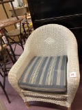wicker resin chair with cushion