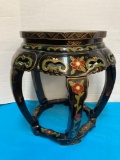 Black lacquer decorated plant stand