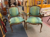 One pair French inspired side chairs Chateau Dax