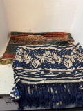 2 Chinese silk table runners