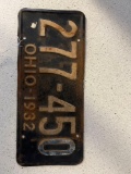 1932 Ohio License plate