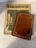 Leather bound Wonders of Italy book and 1930 Fortune magazine