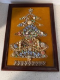 Jewelry Christmas tree framed 12.5x17.5 inches