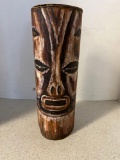 Vintage cardboard Tiki head 14 inches tall