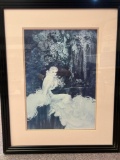 Louis Icart framed lady print 24.5x30.5 inches