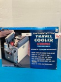 Thermoelectric travel cooler open box