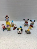Disney Porcelain from figurines Mickey and Minnie Mouse Snow White and death gas and Dumbo