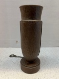 bronze hammered cemetery vase