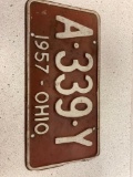 1957 Ohio license plate