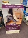 collapsible pet stairs open box