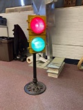traffic light on stand