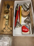 Mixed lot brass items instrument mouthpieces etc