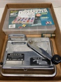 Cigarette machine and thread organizer