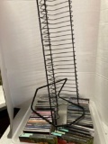 CDs with cd rack