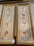 framed art Victorian ladies and girls