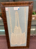 crochet by hand apron 46 x 23 1/2 frame