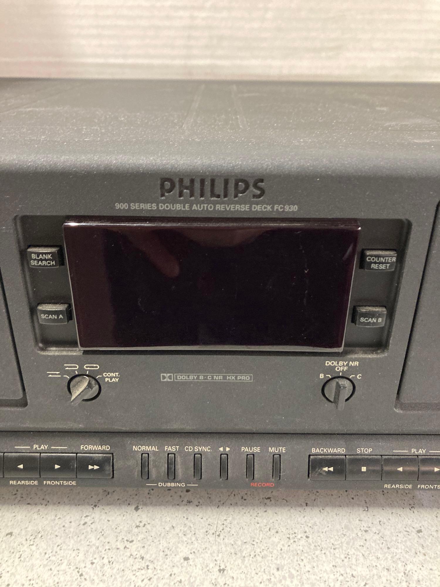 Philips 900 series double auto reverse deck | Proxibid