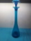 Blenko mid century blue glass decanter