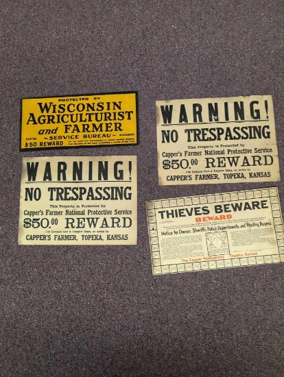 Vintage Reward signs