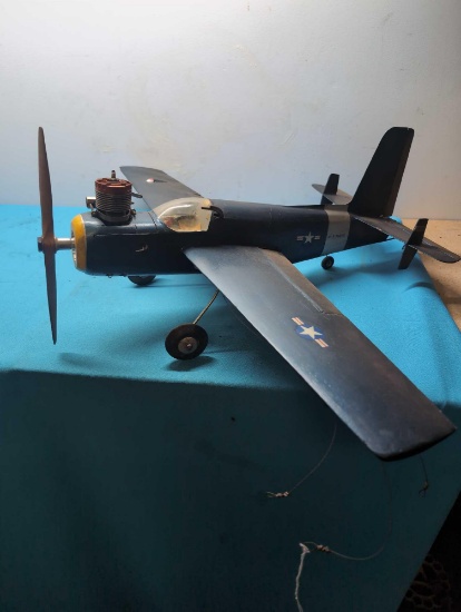 World War II US Navy wooden model airplane