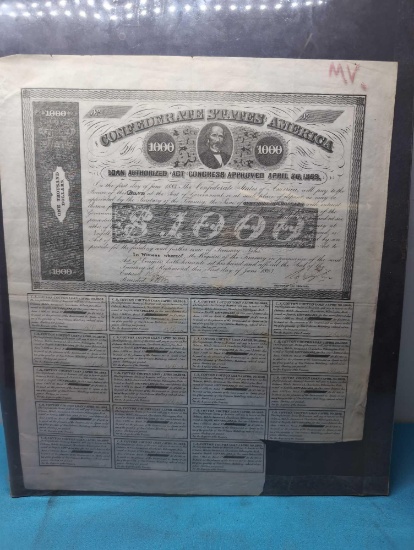 Confederate States of America loan sheet