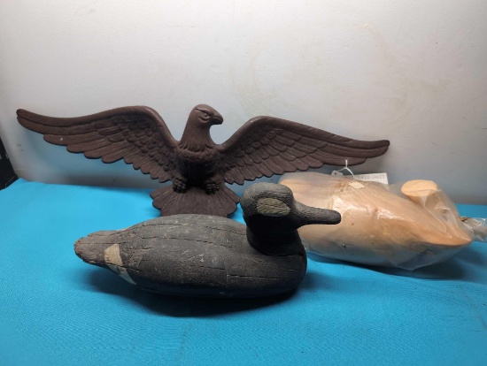 Metal eagle wooden decoy and kit