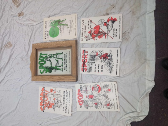 Pa safe hunters and trappers posters 50s 60s