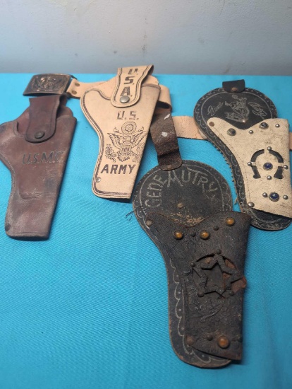 4 Vintage holsters