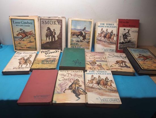 14 vintage Will James cowboy books