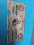 Confederate 50 dollar bill 1863