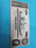 Confederate 20 dollar bill 1864