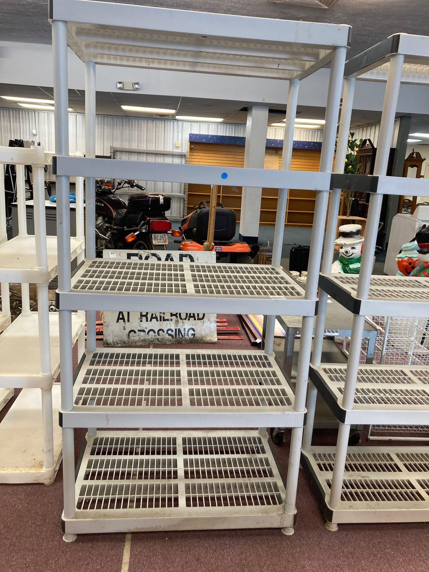 Keter 5Tier Plastic Garage Storage Shelving Unit Proxibid