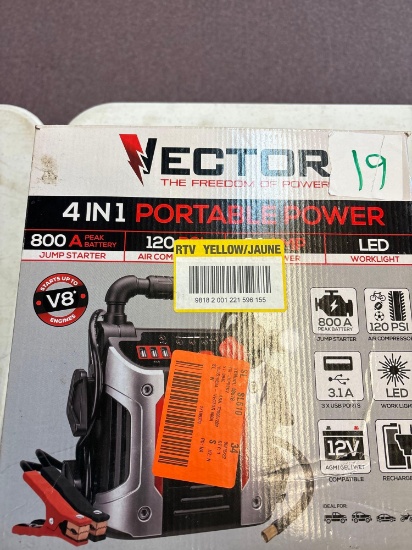Vector four and one portable power open box