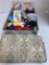 Vintage sewing lot rick rack pin cushions fabric more