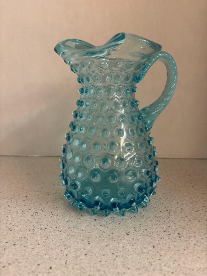 Light Blue Hobnail Pitcher