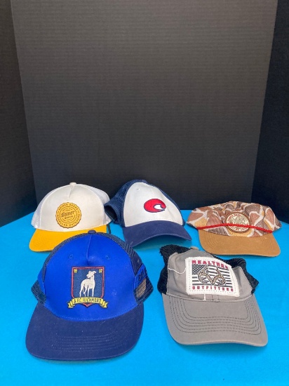 5 new old stock snap back hats caps