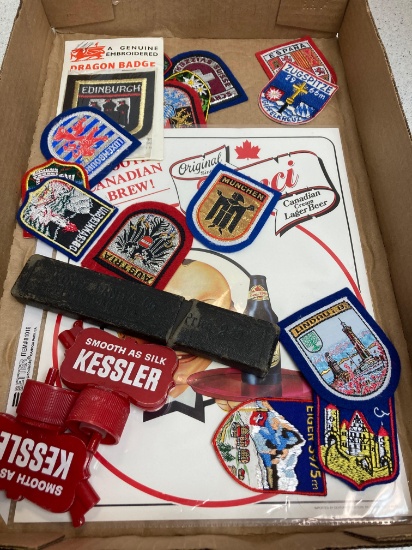 Foreign Patches Cinci Beer Ads Vintage Straight Razor in Box