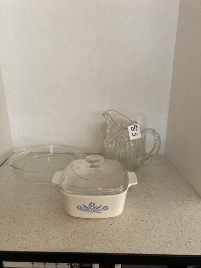 Corning Ware blue cornflower casserole dish with lid more