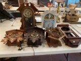 6 vintage clocks for parts only