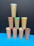 Mid Century Raffia Ware Tumblers
