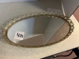 Oval mirrored Dressler tray