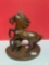 Wooden horse statue