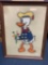 Framed needlepoint Donald Duck