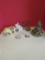 Elephants-- bookend, metal, glass, hand painted and decorated
