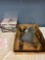 antique smalls zinc canning bath lifter ashtray file DVDs