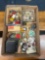 sewing items, watches, buttons, bible, Mickey Mouse figures and patches, etc