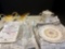 Pearl China sugar and creamer federal glass clear Columbia Bubble dessert plate
