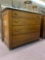 antique oak 4-drawer chest w/ marble top